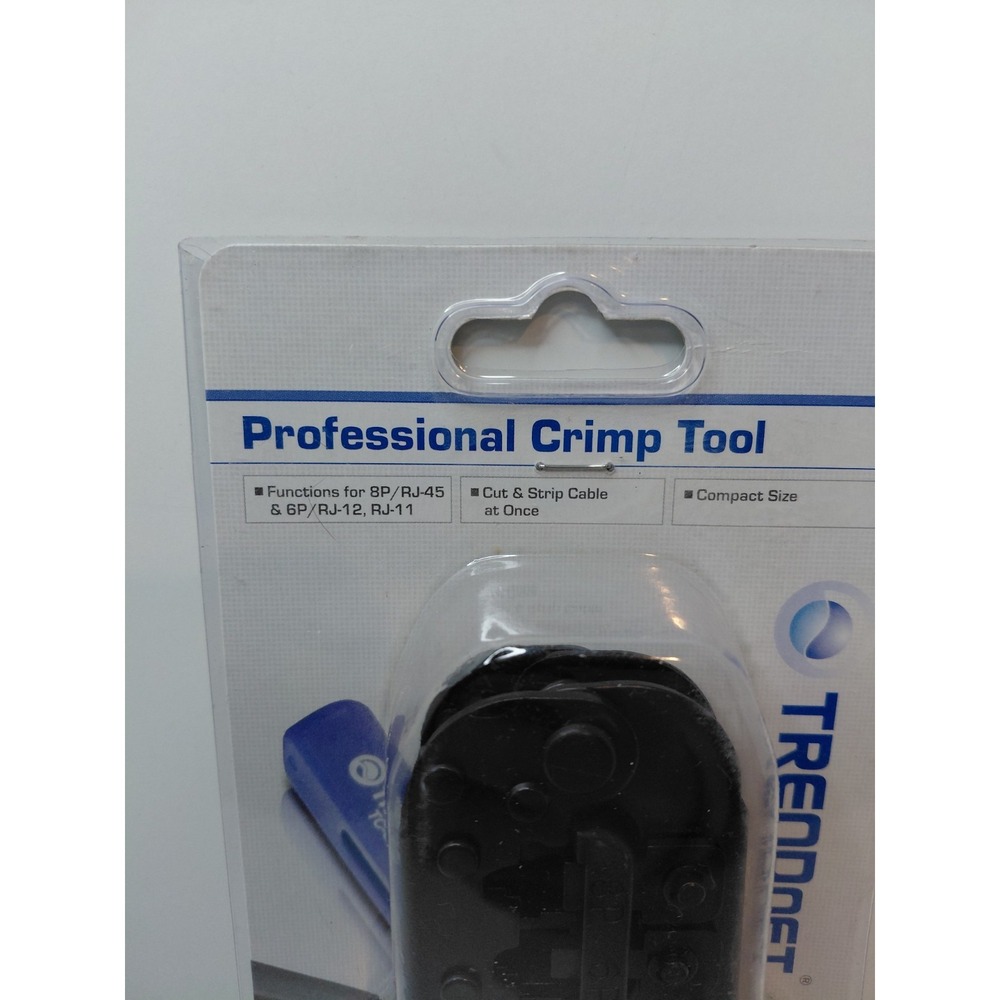 TRENDnet TC-CT68 Crimping Tool RJ45 RJ12 RJ11 Cutter Stripper All Steel Black - Picture 3 of 5